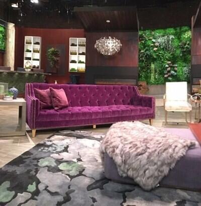 luxury contemporary purple tufted velvet couch from Nino Madia