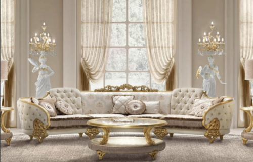 Living room with French provincial furniture