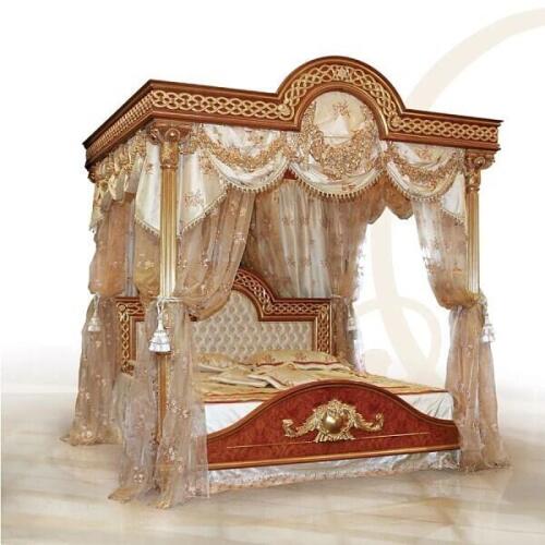 Luxury King Bed with Canopy Drapery