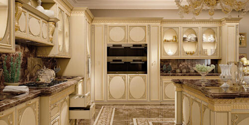 Emperador kitchen furniture set, sold by Nino Madia, classic luxury Italian furniture store in North Bergen, NJ