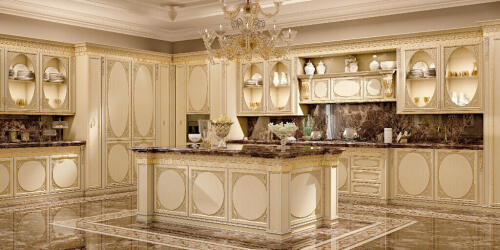 Emperador kitchen furniture set, sold by Nino Madia, classic luxury Italian furniture store in North Bergen, NJ