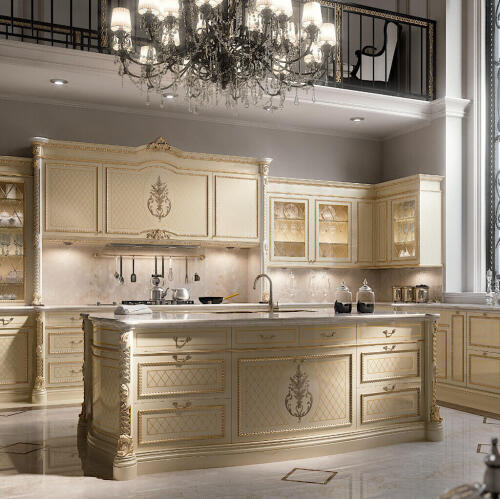 Versailles kitchen light furniture set, sold by Nino Madia, classic luxury Italian furniture store in North Bergen, NJ