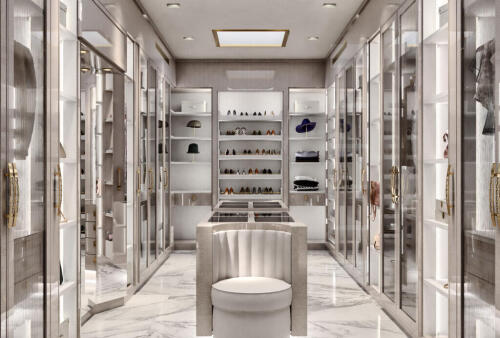 Custom luxury closet and wardrobe set, sold by Nino Madia, classic luxury Italian furniture store in North Bergen, NJ