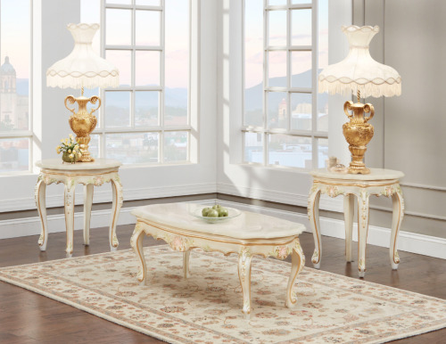 Ivory Decorated Tables Set 102